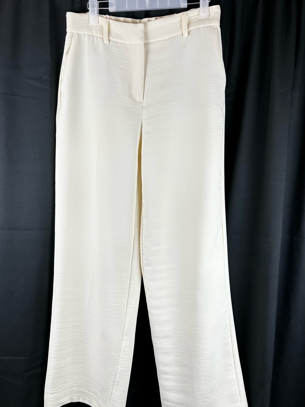 Cream Wide-Leg Trousers — Tailored Women’s Pants
